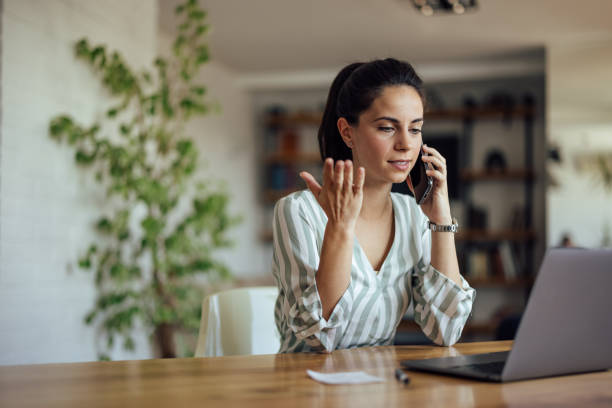 istock Hardworking caucasian woman, having a busy day. 1355647428