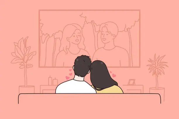 Vector illustration of Leisure and recreation for couple concept