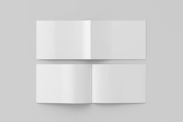 istock Horizontal brochure or booklet mock up on white background. 1355648676