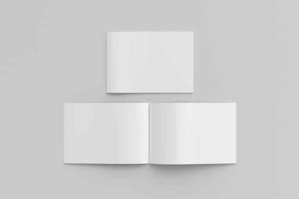 istock Horizontal brochure or booklet mock up on white background. 1355648722