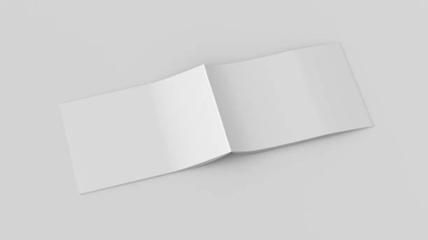 istock Horizontal brochure or booklet mock up on white background. 1355648868