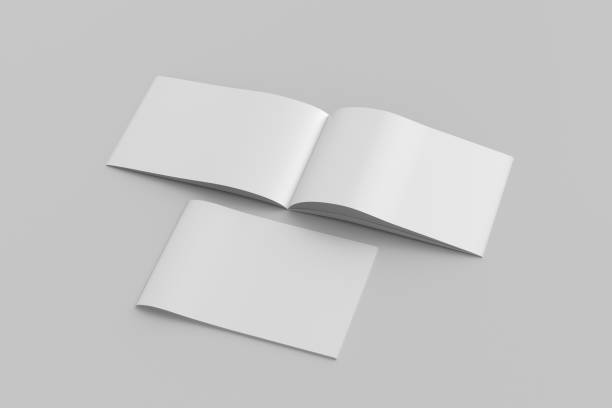 istock Horizontal brochure or booklet mock up on white background. 1355648980