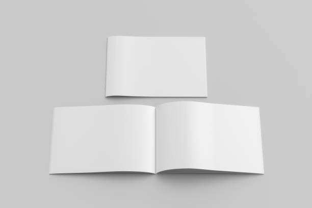 istock Horizontal brochure or booklet mock up on white background. 1355649510