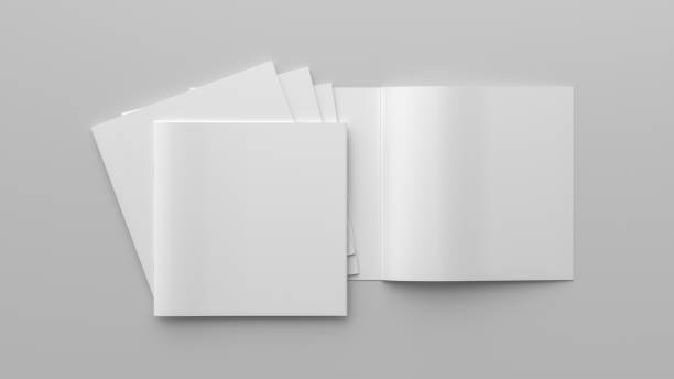 istock Square brochure or booklet mock up on white background. 1355651126