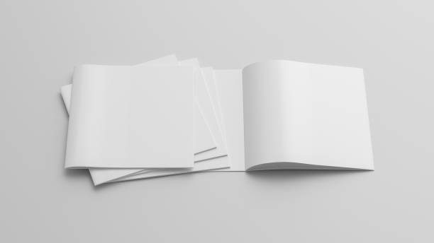 istock Square brochure or booklet mock up on white background. 1355651149
