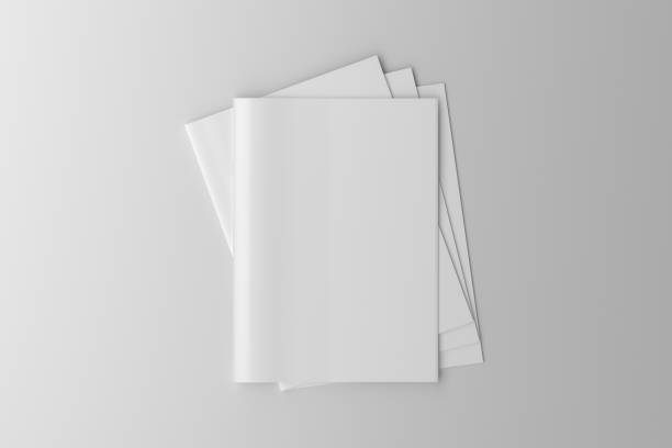 istock Vertical brochure or booklet mock up on white background. 1355652947