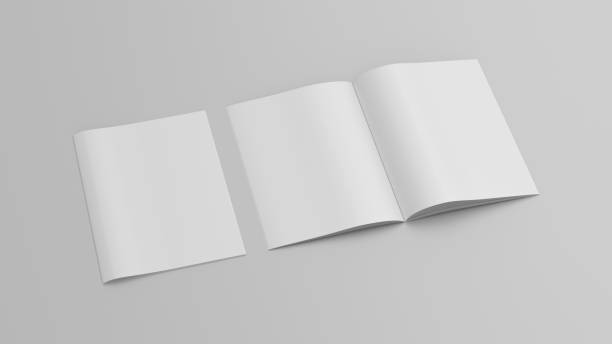 istock Vertical brochure or booklet mock up on white background. 1355653068