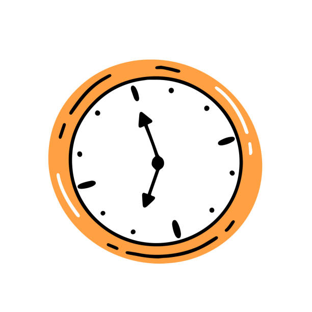 444 Drawing Of Wall Clock Stock Photos, Pictures & Royalty-Free Images -  iStock