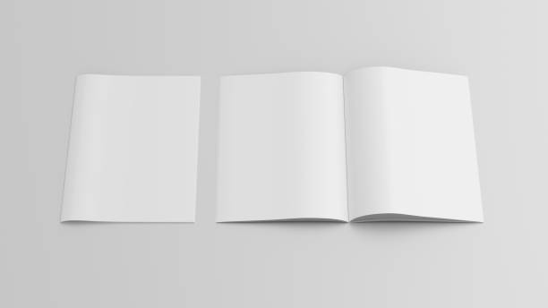 istock Vertical brochure or booklet mock up on white background. 1355653850