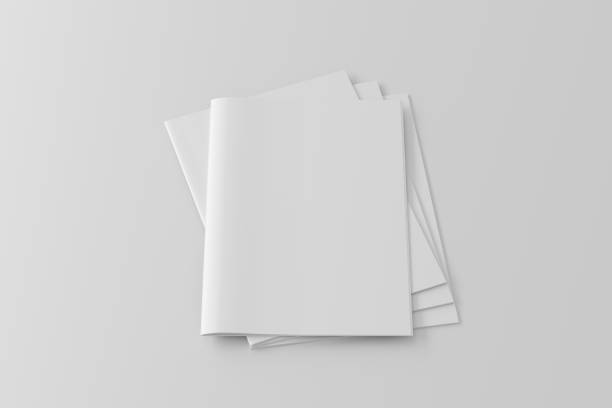 istock Vertical brochure or booklet mock up on white background. 1355654182