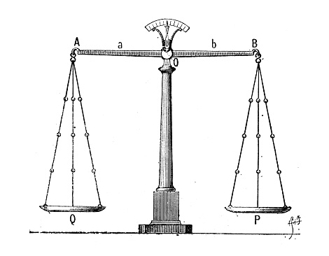Antique illustration: Scale balance