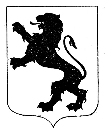Antique illustration: Lion emblem