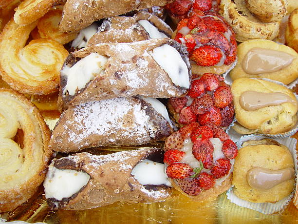 Italian cakes stock photo