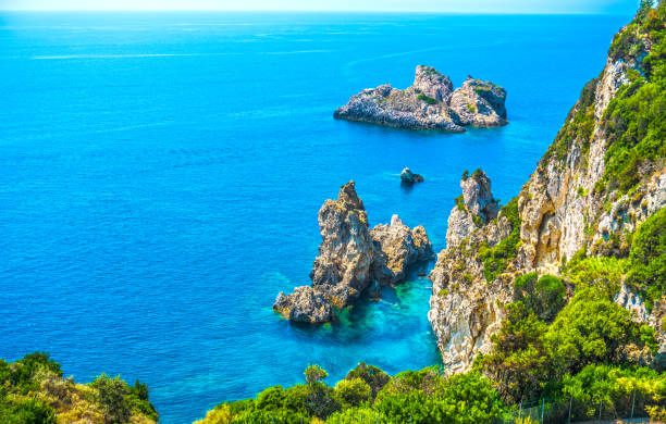Exotic sea view on Corfu island, Greece