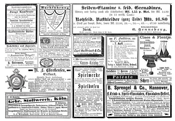 istock Ads in German magazine of 1887 including Sprengel, Hannover 1355668502