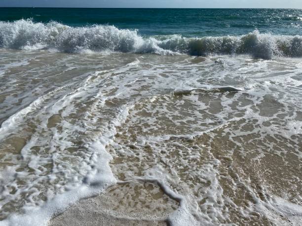 istock Caribbean Sea, Waves and White Foam.  Beach vacation. 1355671378