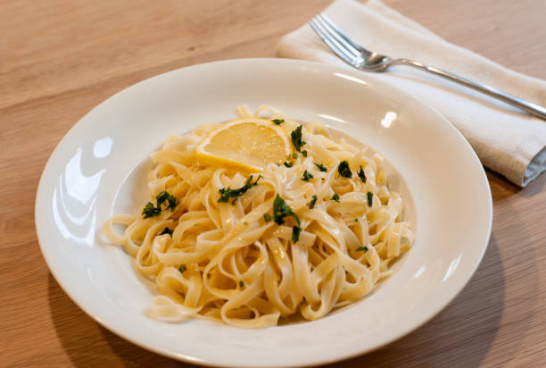 istock Lemon Pasta or Tagliatelle al Limone 1355675160