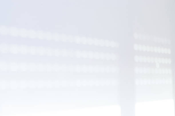istock Shadows on wall. Abstract light, black shadow overlay from window on white texture wall. Sunlight architecture background. For product presentation, backdrop and mockup, summer seasonal concept. 1355680454