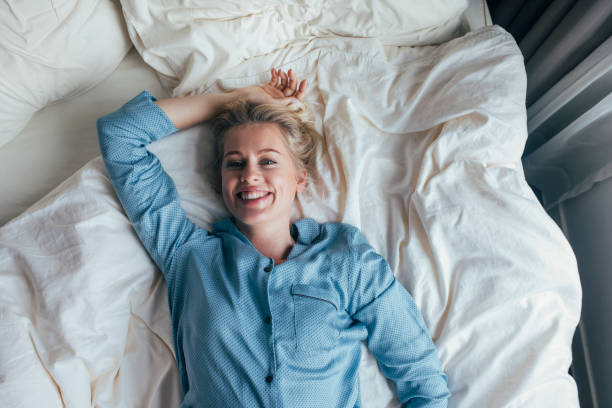 istock A Beautiful Blonde Woman Waking Up 1355681658