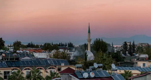 Photo of evening view of Kemer city, Turkey