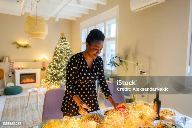Hosting A Christmas Party Stock Photo - Download Image Now - Party Host, Christmas, Holiday - Event