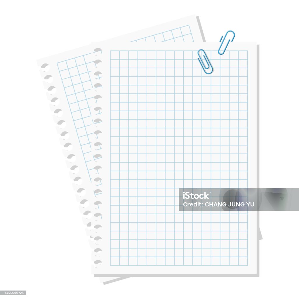 Check Paper Notebook Check Notebook Paper Stock Illustration - Download Image Now - Cartoon ...