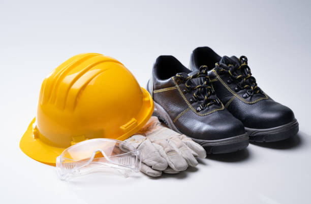 istock Construction Safety Equipment. Gloves, Eyewear 1355687136