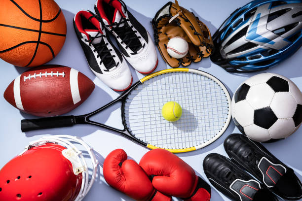 istock High Angle View Of Various Sport Equipment 1355687179