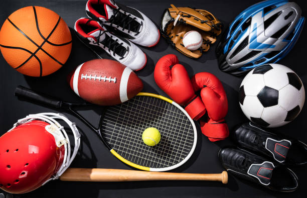 istock High Angle View Of Various Sport Equipment 1355687180