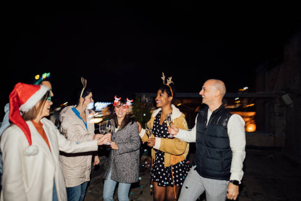 istock Celebrating Christmas on a rooftop terrace 1355687326