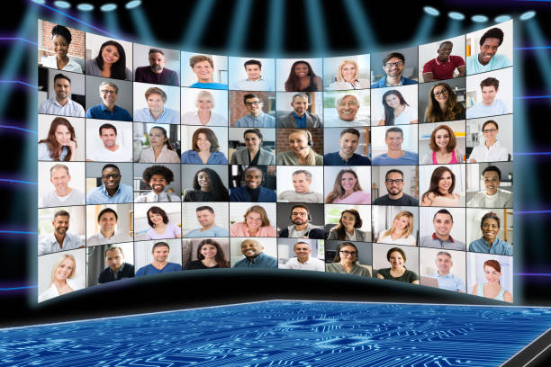 istock Online Virtual Audience Business Conference 1355687849