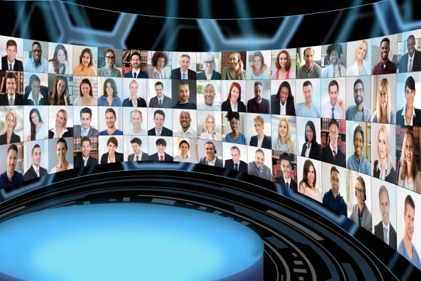 istock Online Virtual Audience Business Conference 1355687857