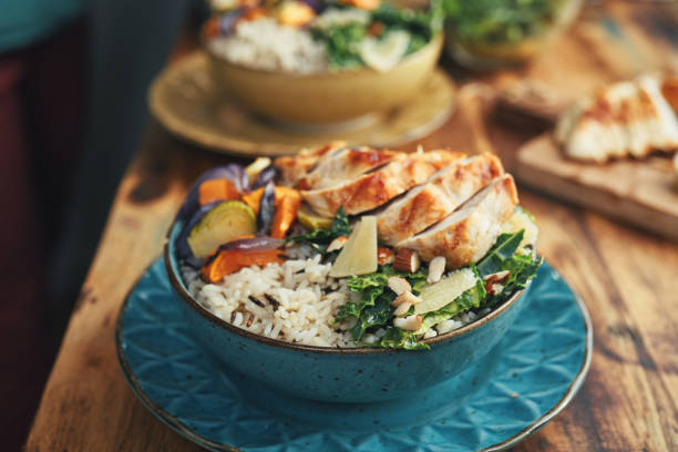 istock Farmers Harvest Chicken Rice Bowl 1355689146