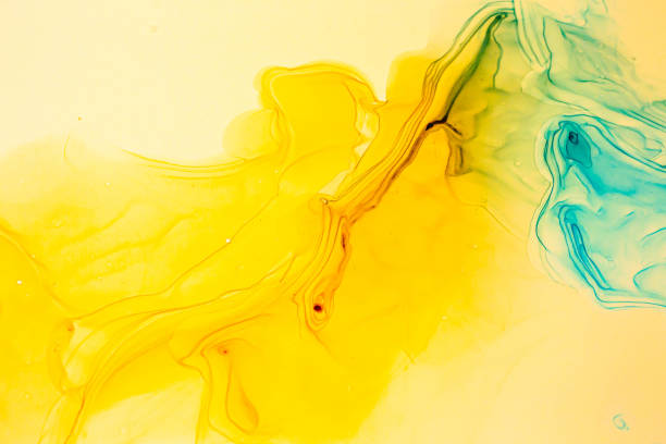 istock Abstract color background, hand drawn alcohol painting, liquid ink technique 1355690810