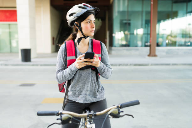 istock Woman going to pick up a food order 1355692128
