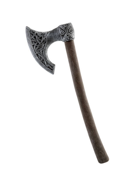 istock Medieval ax isolated on white background with clipping path 1355693690