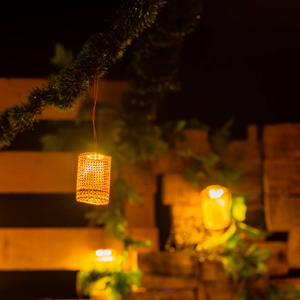 istock Lantern. Christmas light, christmas decor and scene 1355697185