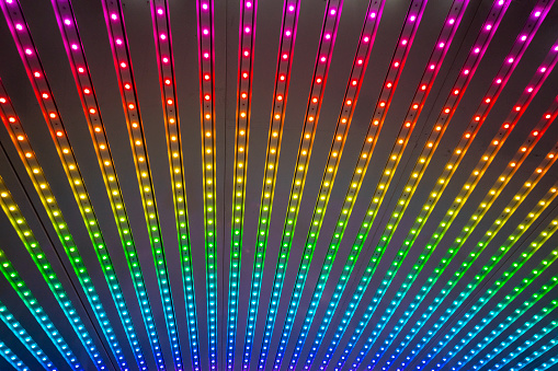 Rainbow Lights at amusement park