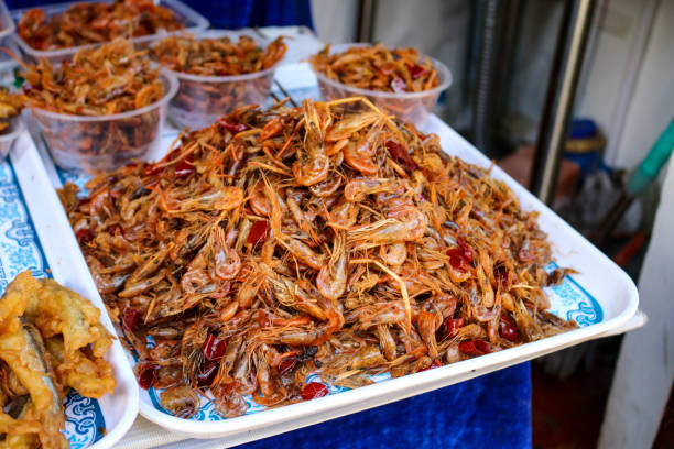 istock Fried shrimp at a local market 1355706766