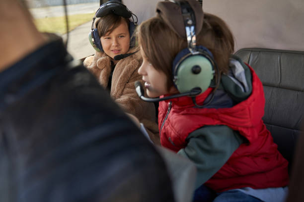 istock Adventurous kids going on a private aerial trip 1355710054