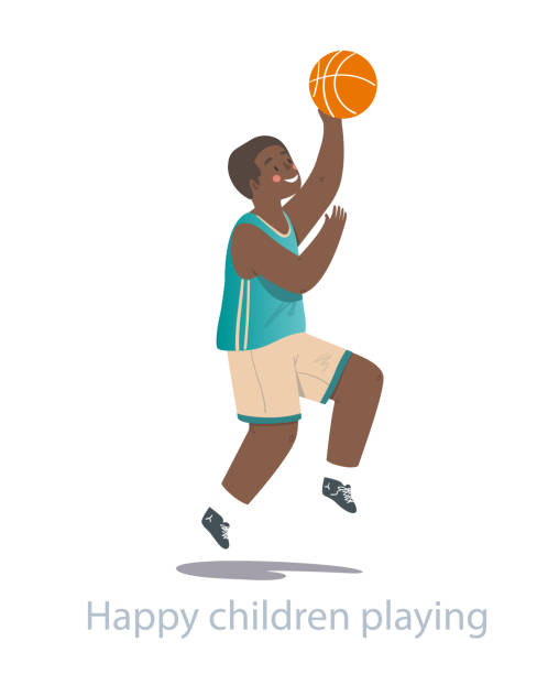 Kids playing basketball Stock Vector by ©interactimages 20034291