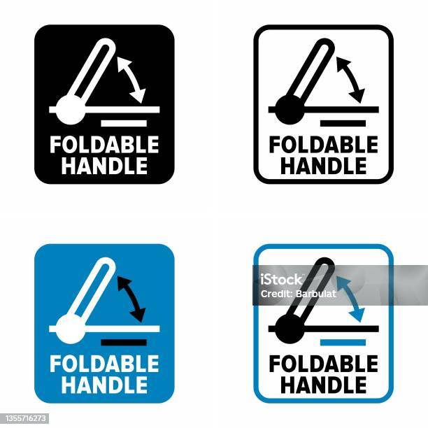 Using Handle Signage Foldable Handle Vector Information Sign Stock Illustration - Download ...