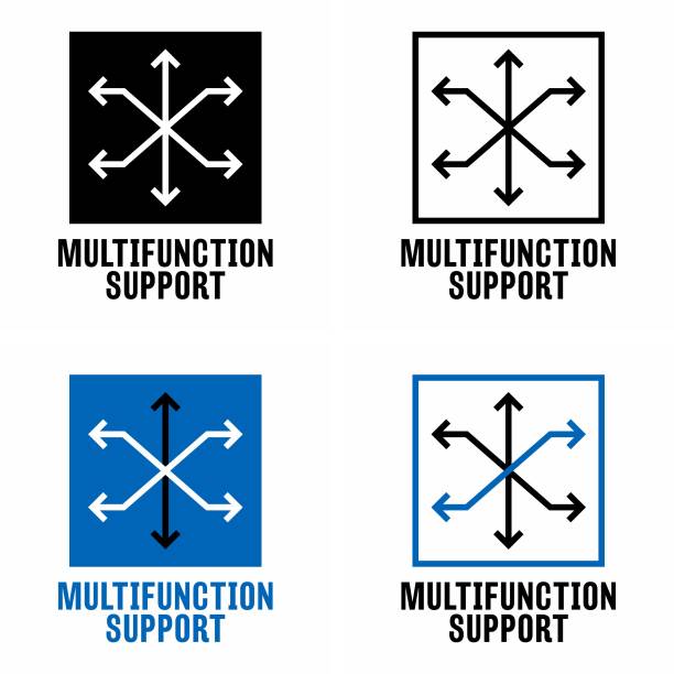 wielofunkcyjny znak informacji wektorowej wsparcia - multipurpose stock illustrations