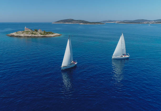 istock Sailing yacht in the Mediterranean sea 1355723307