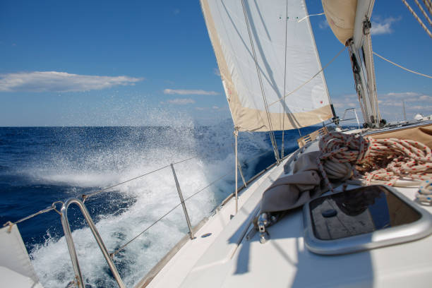 istock Sailing yacht in the Mediterranean sea 1355723315