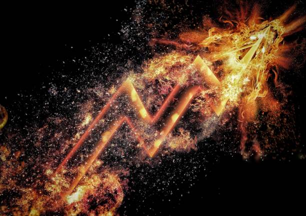 istock Illustration of a burning fire dragon 1355730259