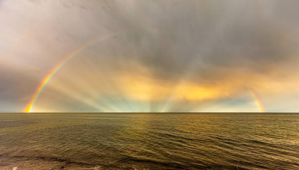 istock Rainbow over Boundry Bay, British Columbia, Canada 1355737285