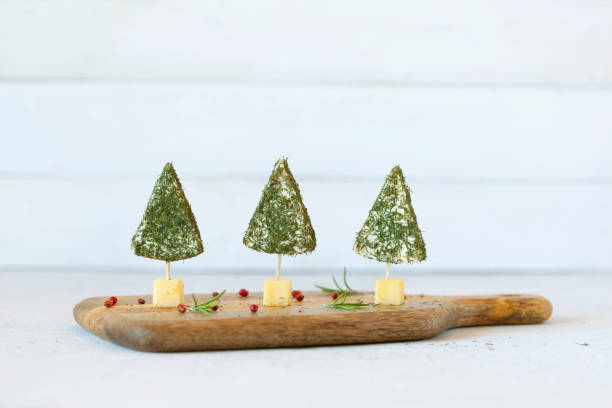 istock New year trees appetizer made of cheese 1355737505