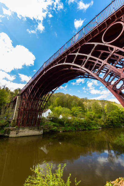 istock Looking up at Iron Bridge at Ironbridge from below. 1355741188