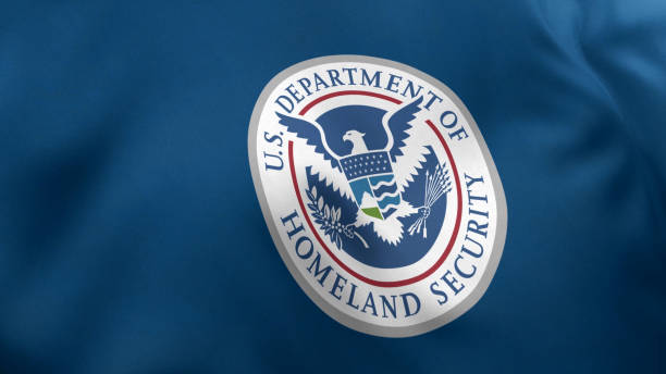 United States Department of Homeland Security Flag stock photo